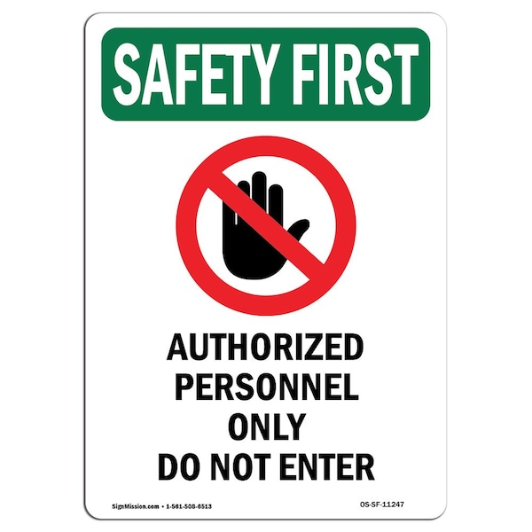 OSHA, 5" Height, Decal, 5" H, Portrait, PK10, Authorized With, Made in USA